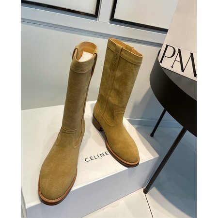 Celine leather knight boots