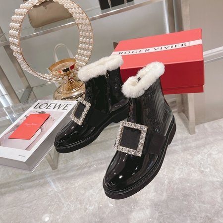 Roger Vivier Original cowhide and wool boots