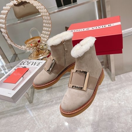 Roger Vivier Original cowhide and wool boots