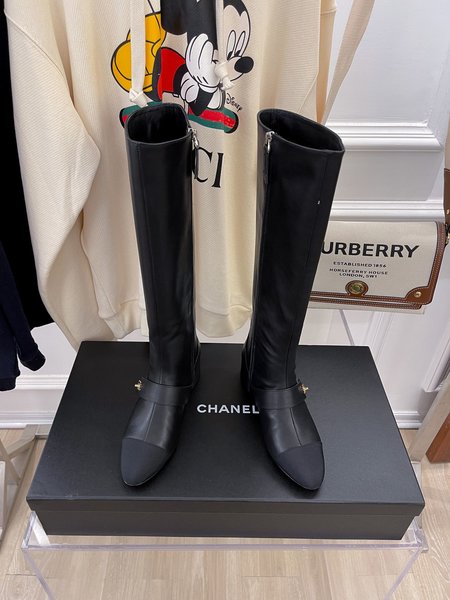 Chanel Classic buckle boots with sheepskin lining