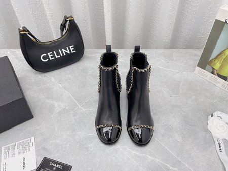 Chanel Elastic Chain Ankle Boots