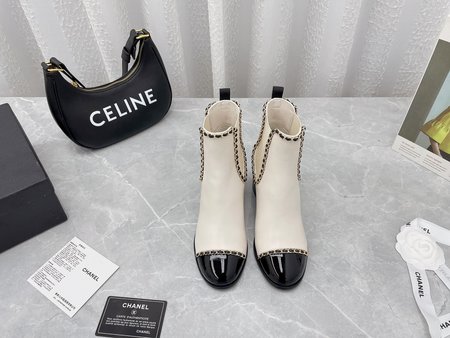 Chanel Elastic Chain Ankle Boots