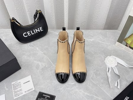 Chanel Elastic Chain Ankle Boots