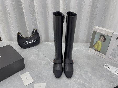 Chanel High boots with standard buckle design