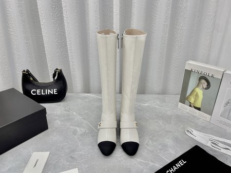 Chanel High boots with standard buckle design