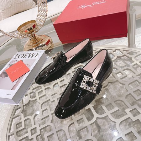 Roger Viver diamond buckle flat loafers