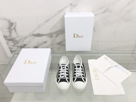 Dior embroidered cloth shoes