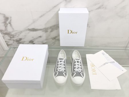 Dior embroidered cloth shoes