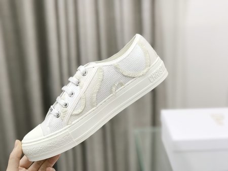 Dior embroidered cloth shoes