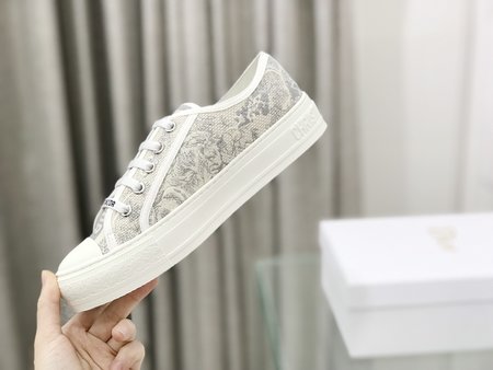 Dior embroidered cloth shoes