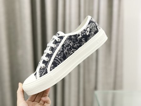 Dior embroidered cloth shoes