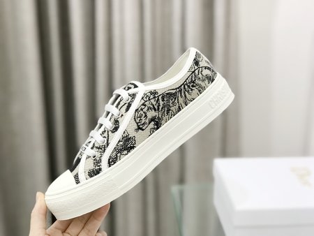 Dior embroidered cloth shoes