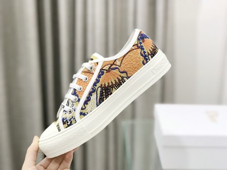 Dior embroidered cloth shoes