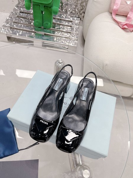 Prada patent leather sandals