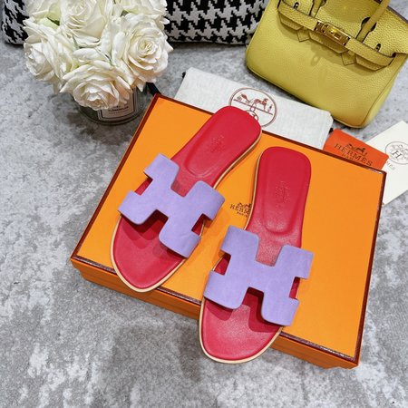 Hermes Suede H slides