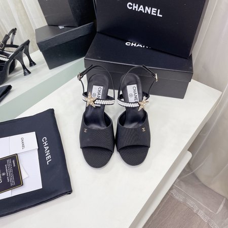 Chanel square toe high heels