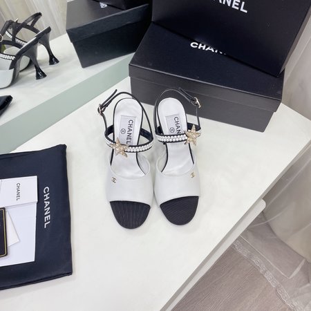 Chanel square toe high heels