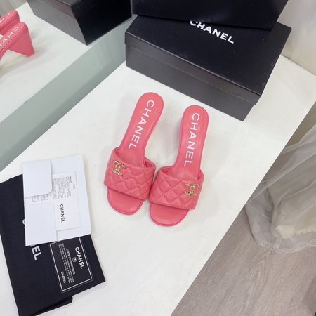 Chanel Rhombus slippers hardware buckle sheepskin material