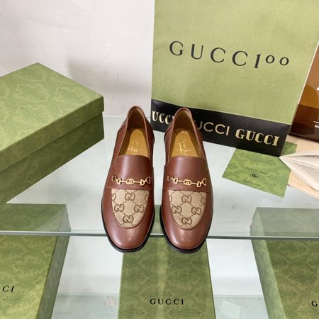 Gucci genuine leather outsole loafers