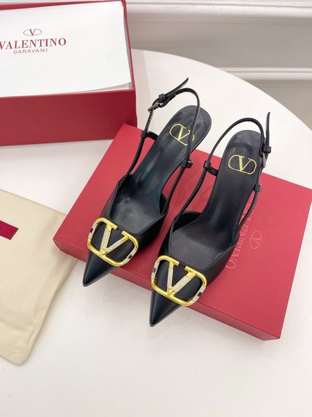 Valentino Big V diamond buckle sandals