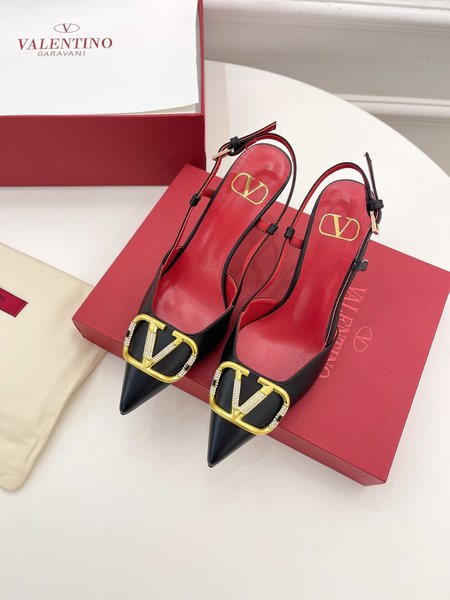 Valentino Big V diamond buckle sandals