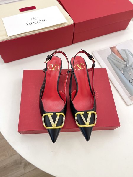 Valentino Big V diamond buckle sandals