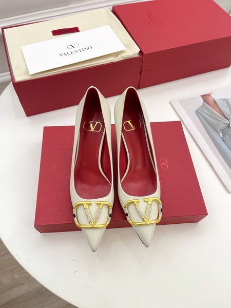 Valentino Big V diamond buckle women s shoes