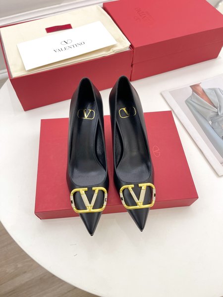 Valentino Big V diamond buckle women s shoes