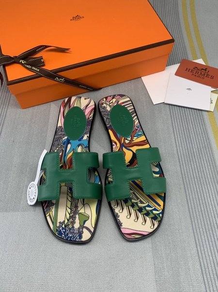 Hermes HERMES plain calfskin sandals