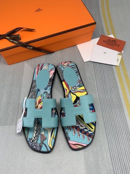 Hermes HERMES plain calfskin sandals