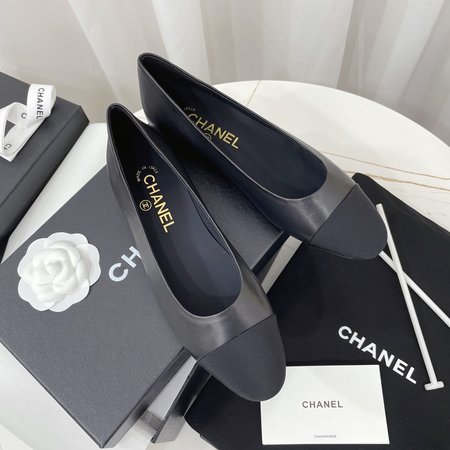 Chanel Classic color block chunky heel women s shoes