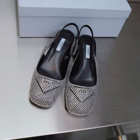 Prada diamond round toe shoes