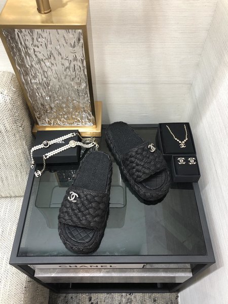 Chanel Woven slippers