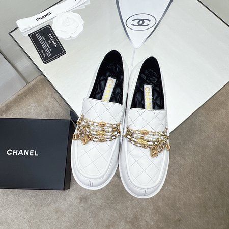 Chanel chain loafers