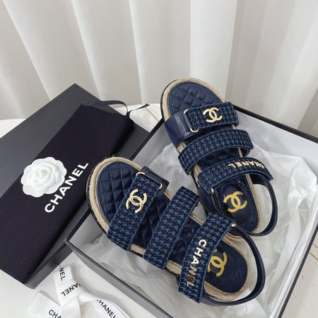 Chanel Minimalist Rope Platform Sandals