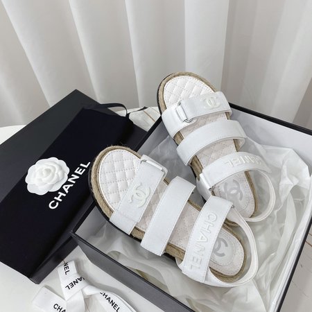 Chanel Minimalist Rope Platform Sandals