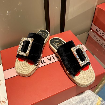 Roger Viver rhinestone slippers