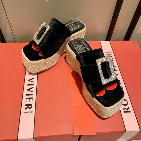 Roger Viver rhinestone slippers