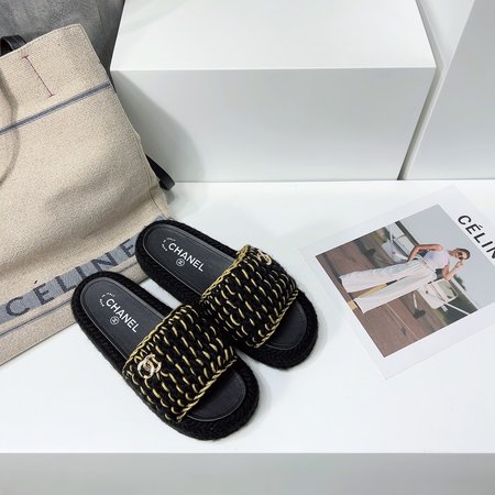 Chanel Woven slippers