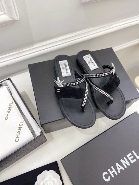 Chanel crystal slippers