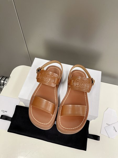 Celine Retro sandals leather material