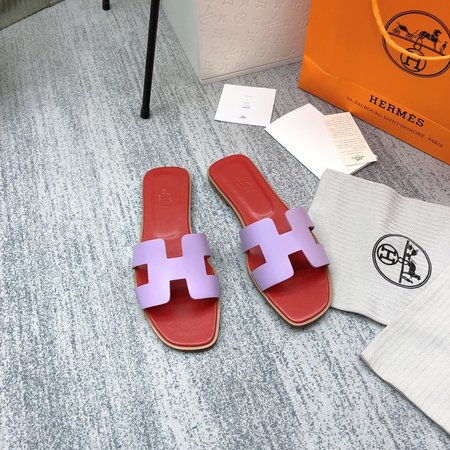 Hermes H slippers classic