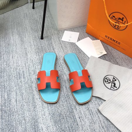 Hermes H slippers classic