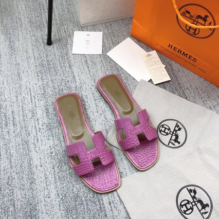 Hermes H slippers classic