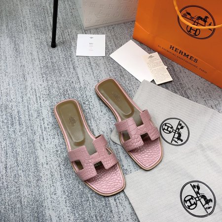 Hermes H slippers classic