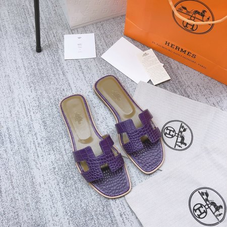 Hermes H slippers classic