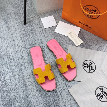 Hermes H slippers classic