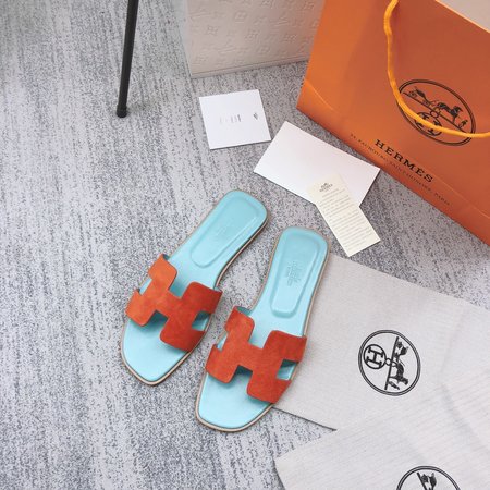 Hermes H slippers classic