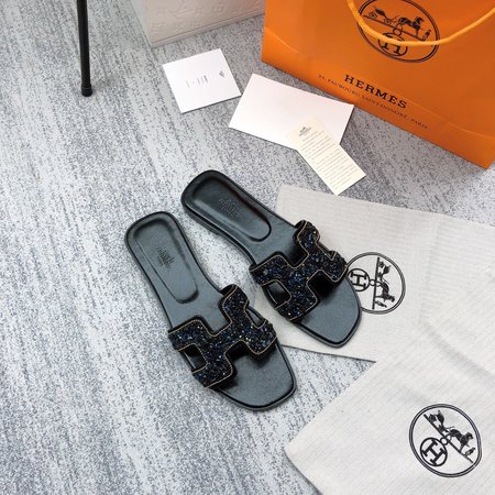 Hermes H slippers classic