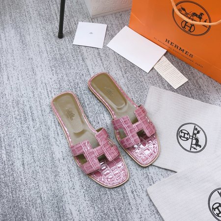 Hermes H slippers classic